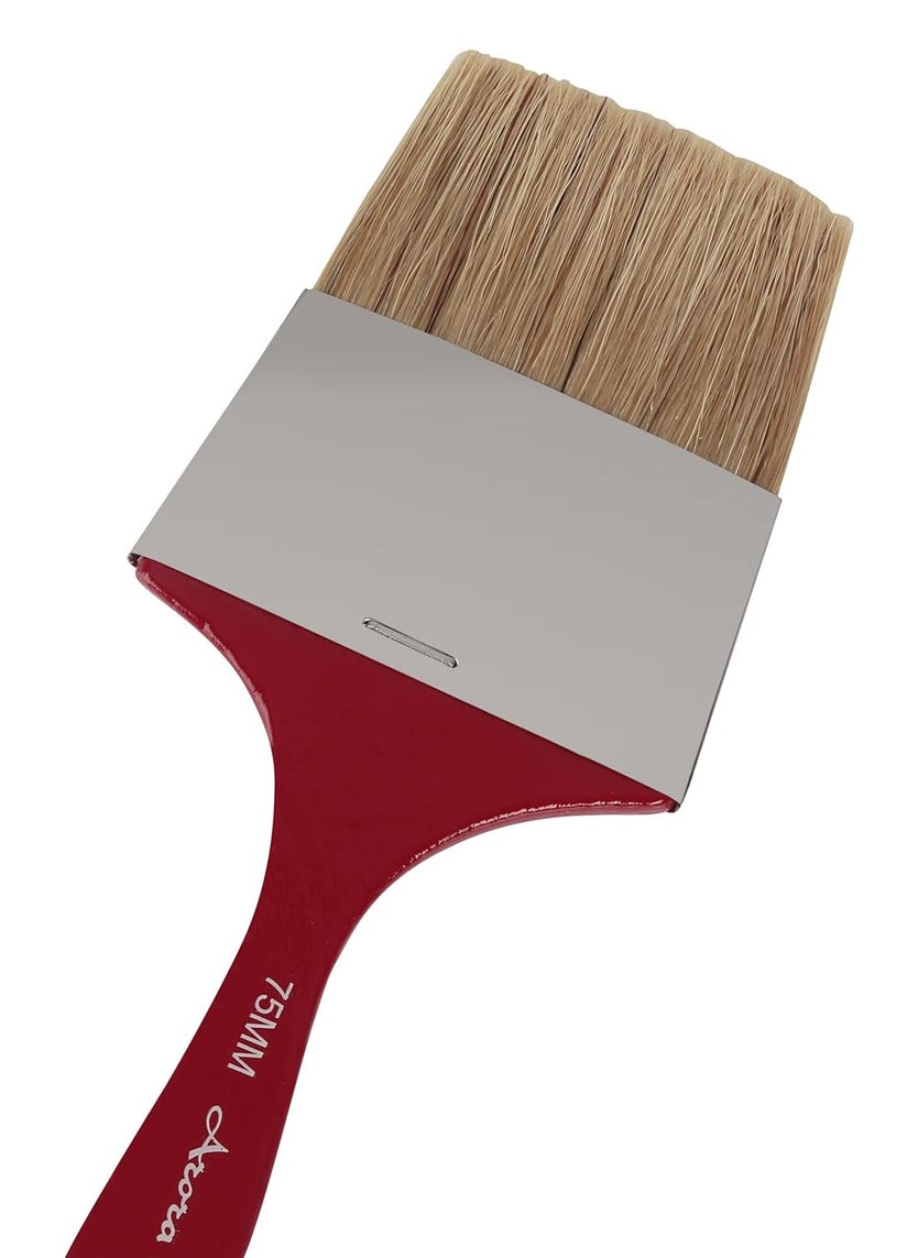 Arora Arora Hard White Hair Flat Bristles Paint Brush of 3 Inch for Oil and Acrylic Painting  - Image 3