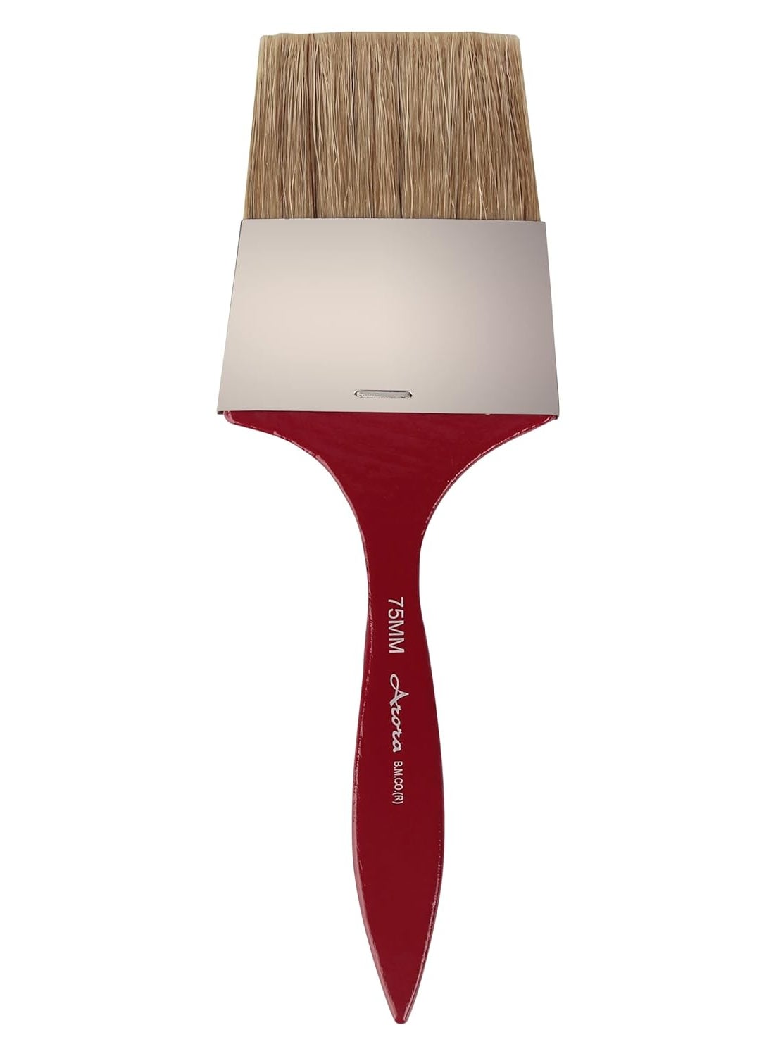 Arora Arora Hard White Hair Flat Bristles Paint Brush of 3 Inch for Oil and Acrylic Painting  - Image 1