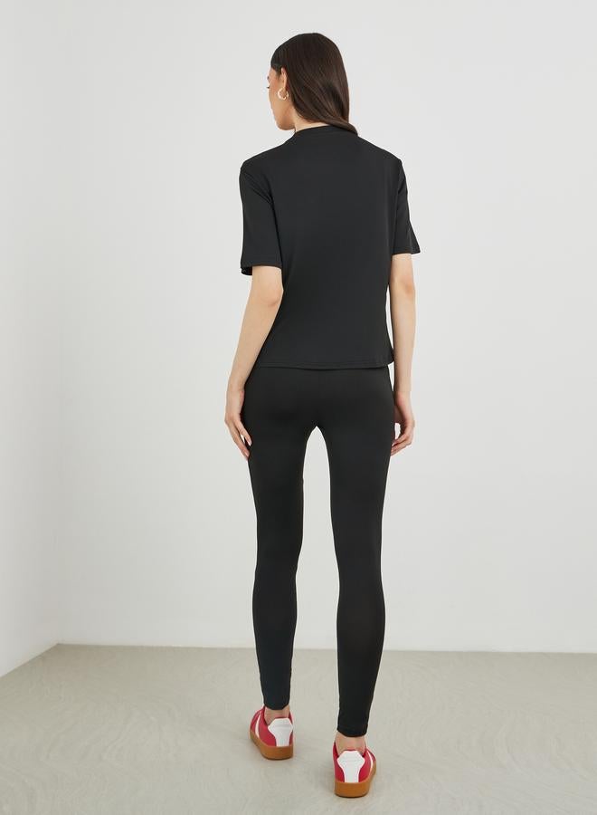 Take Two Printed Pocket Detail T-Shirt and Leggings Co-Ords - Image 5