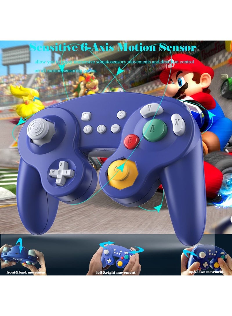 Exlene Wireless Gamecube Controller Switch for Nintendo Switch/Lite/PC/Android/iOS/Steam, Support Wake Up, Motion, Adjustable Rumble, Turbo & Auto Turbo  - Image 4