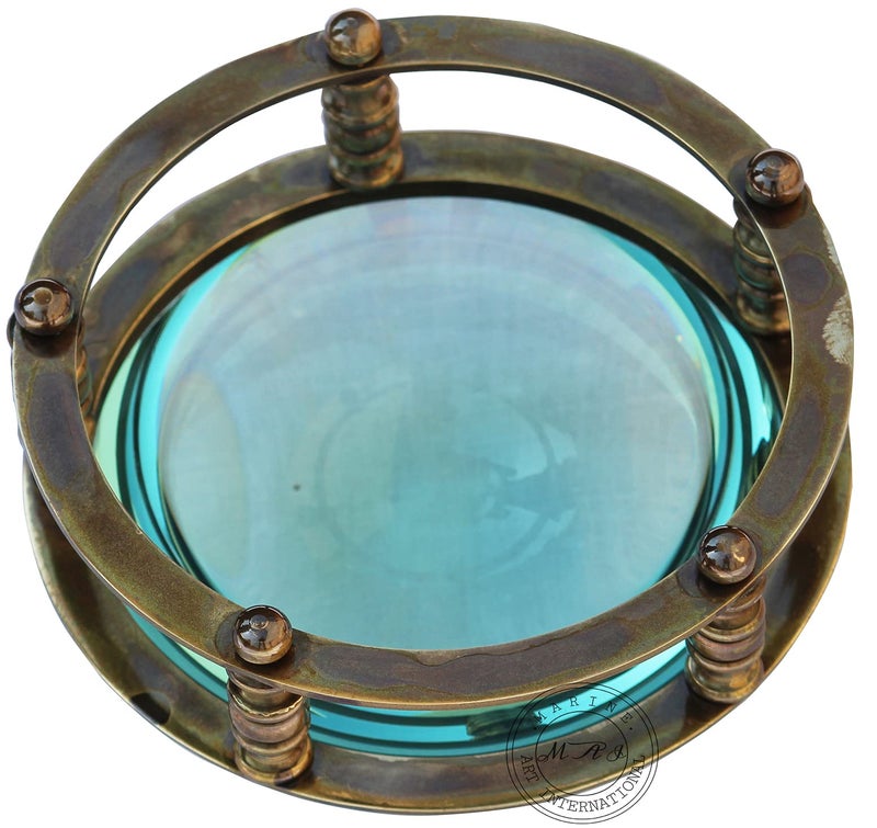 Mai Desk Magnifying Glass Desktop Vintage Antique Style Engraved Magnifier Reading Magnifying Glass for Reading Book Traditional Glass by MAI - Image 2
