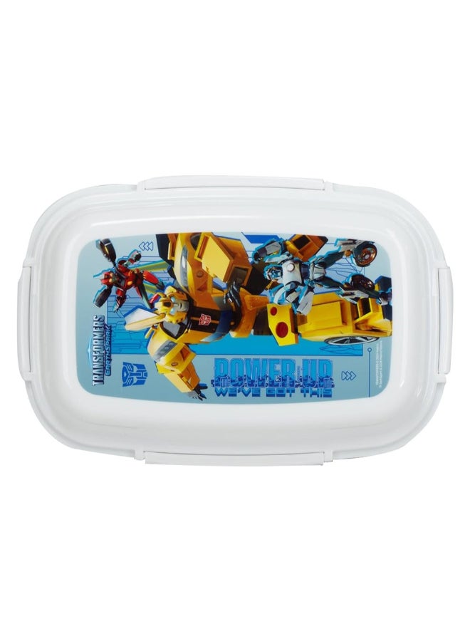 SunCe Transformers EarthSpark 4-Clip Closure Lunch Box Black and White 5.9 x 3.54 x 8.66 Inch SUNS-4404TRB  - Image 1