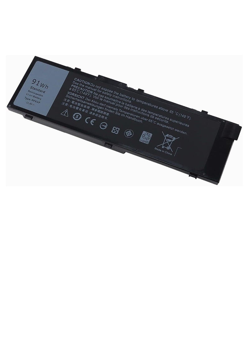 Zexen New Replacement MFKVP Battery For Dell Precision 15 7510 7520 17 7710 7720 M7510 M7710 91Wh - Image 1