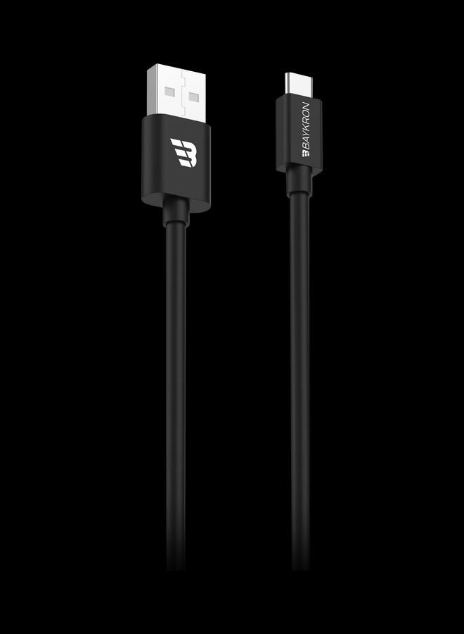 Baykron USB 2.0 To USB Type C Cable Black - Image 1