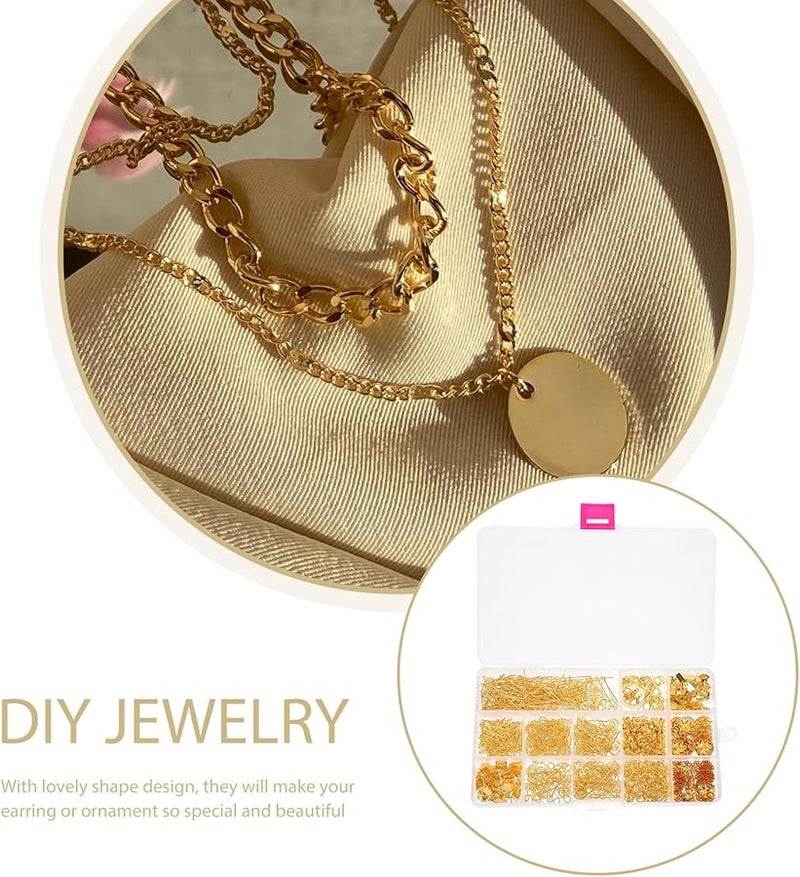 طقم صنع خطافات وأزرار الأقراط الذهبية للمبتدئين والكبار من أدوات صنع المجوهرات - Image 3