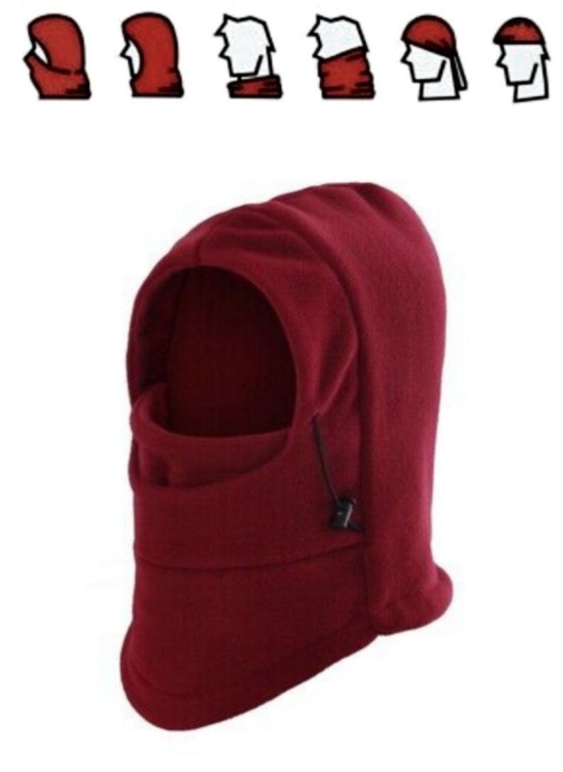 Generic Full Face Mask Cap Neck Cover Winter Ski Hat, Outdoor Unisex Winter Fleece Hats Bicycle Ski Warm Wind Proof Face Mask Hood for Mens Women  - Image 1