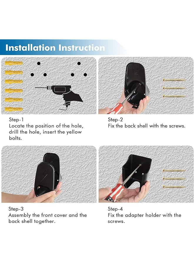Excefore Tesla Ev Charging Cable Organizer - Wall Mount Holder For Model 3/Y/X/S Type 2 Charger & Adapter - Essential Tesla Accessories - Image 5