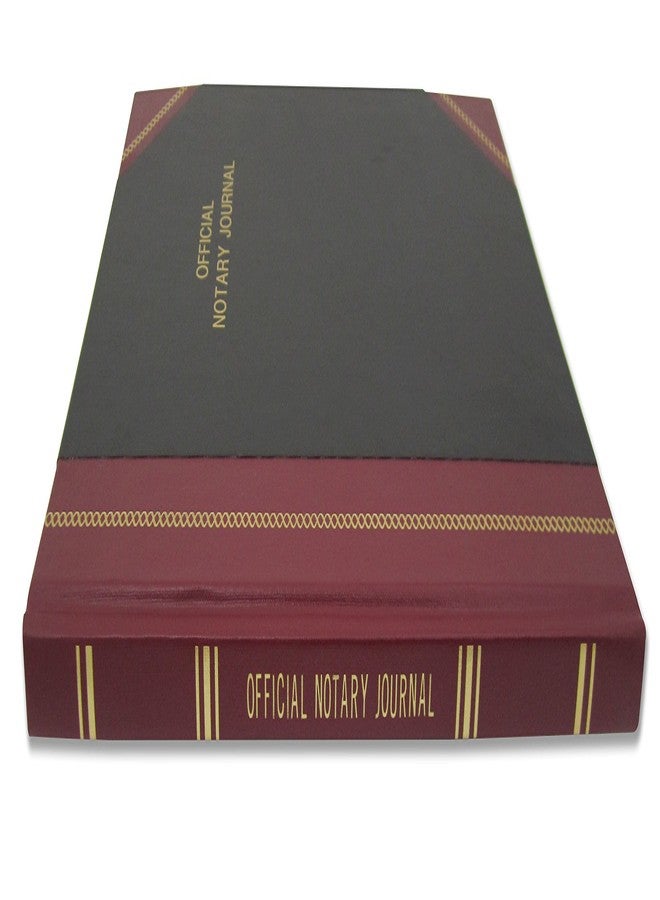 BookFactory Official Notary Journal/Log Book 168 Pages 8.5'' X 11'' 668 Entries 49 of 50 State Journal of Notarial Acts, Black and Burgundy Cover, Hardbound, (Made in USA) - Image 2