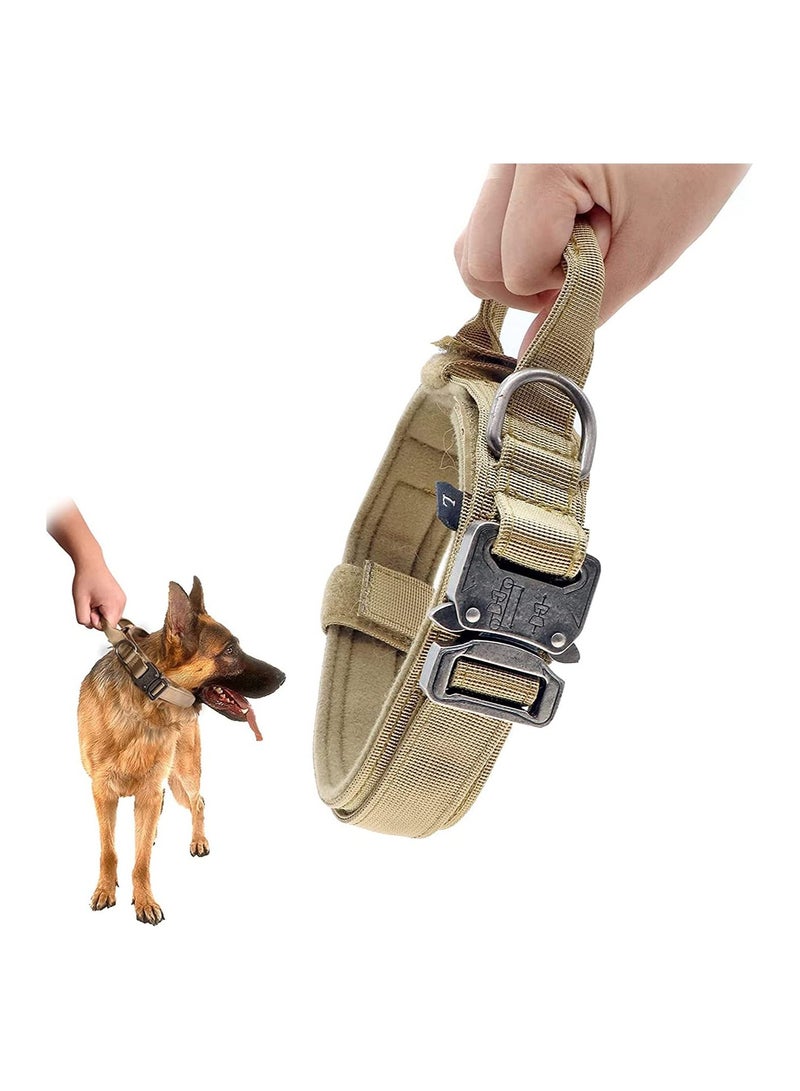 SYOSI Tactical Dog Collars Adjustable Thick Nylon Dog with Handle for Dog Training Quick Release Heavy Duty Metal Buckle Military Collar for Small Medium Large - Image 1
