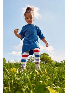 Tchibo Toddlers Girl Textured Dress, Blue  - Image 1