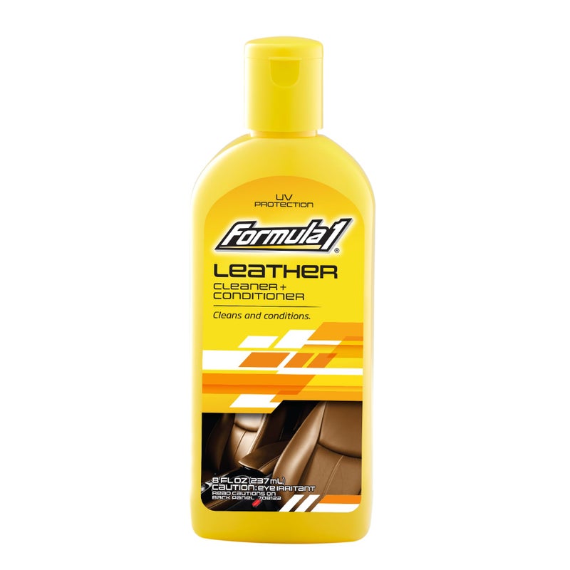Formula 1 Leather Cleaner and Conditioner Liquid Versatile Auto Interior Cleaner Treats All Leather Vinyl Rubber Plastic Surfaces with UV Protection Spill Resistance 8 oz - Image 2