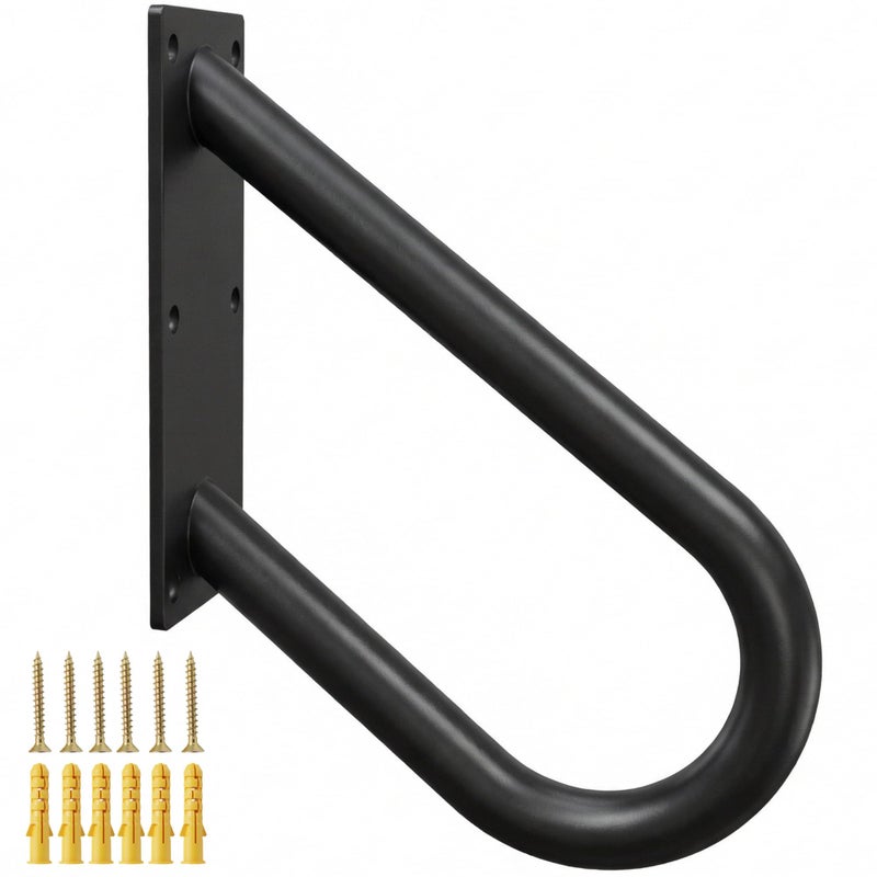 WIPHANY Handrails for Outdoor Step U Shaped Pipe Grab Hand Rails for 1-3 Steps Indoor or Outdoor Stair Wall-Mount Hand Railing for Garage Porch Patio Garden Entrance - Image 1