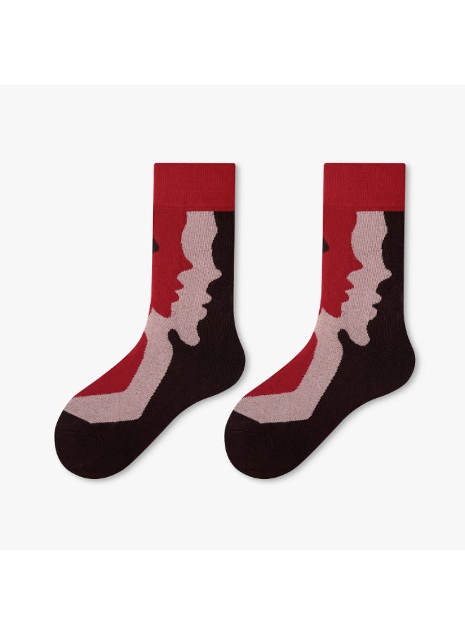KUYING Fashion Anti Slip Breathable Sports Socks Four Piece Set 