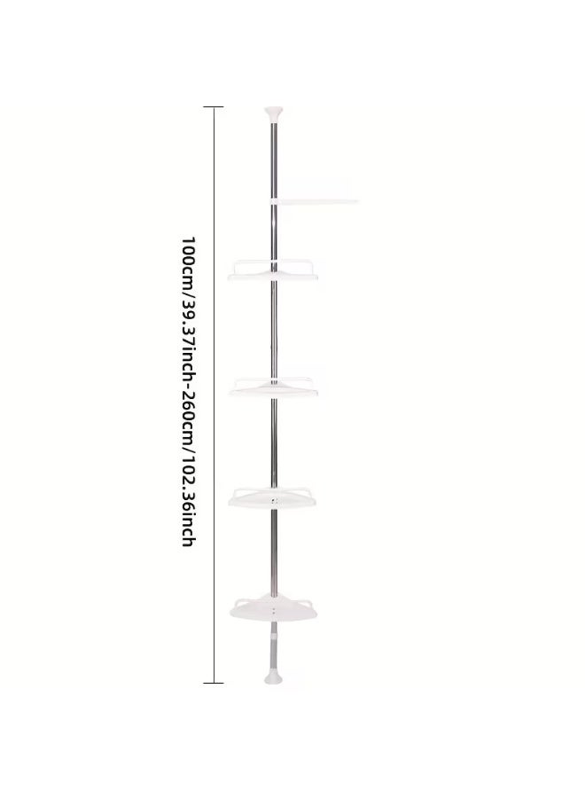 erorex 4-Tier Expandable Bathroom Corner Shelf – Wall-Mounted Space-Saving Storage Rack, No-Tools Installation, Durable Plastic - Image 5