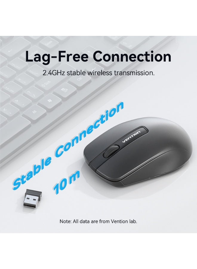 VENTION Wireless Computer Mouse with USB Receiver Black Model # KTBB0 - Image 2