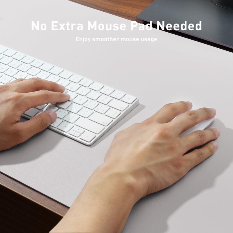Aothia Large PU Leather Desk Pad Protector â€“ Non-Slip Mouse Pad & Writing Mat for Office/Home, Waterproof, Easy to Clean (23.6" x 13.7", Pale Lavender White) - Image 3