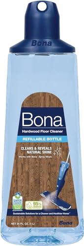 Bona Hardwood Floor Cleaner Spray Mop Cartridge - 34 fl oz - Unscented - Refillable - Residue-Free Floor Cleaning Solution for Bona Spray Mops for Wood Floors - Image 1