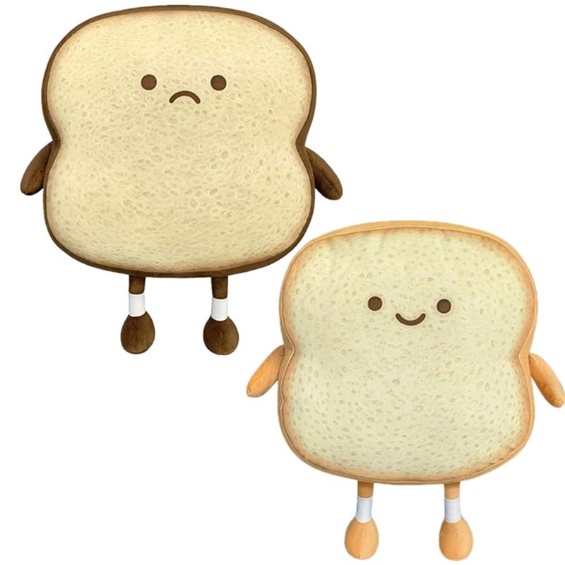 NatureMan Toast Bread PillowFunny Bread Shape Plush Toy Pillow Small Cute Stuffed Plush Toast Sofa PillowChildrens Adult Home Bedroom decorate GoldenBrown
