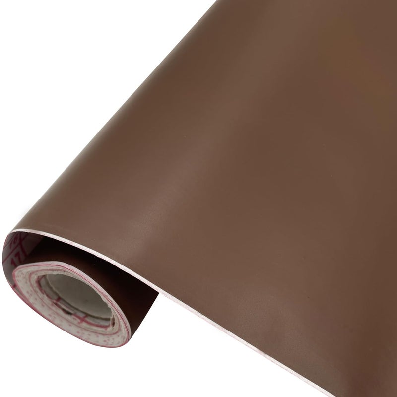 Yifely Solid Brown Furniture Paper SelfAdhesive Shelf Liner Wardrobe Sticker 177 Inch by 98 Feet