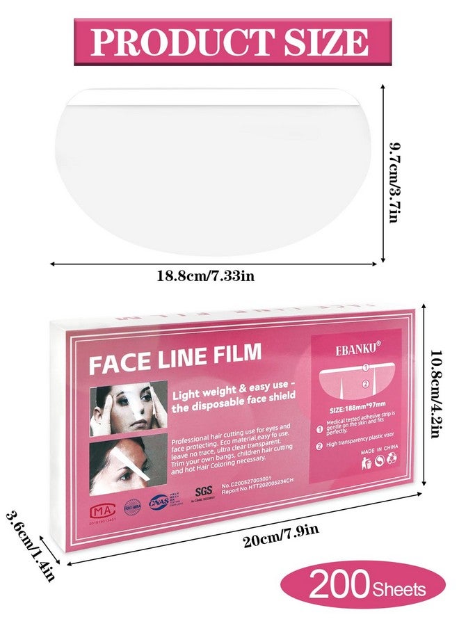 EBANKU EBANKU 200 PCS Shower Face Eye Shields, Clear Eyebrow Shower Visor Protector, Shower Goggles Face Cover Bath Visor for Adults Eyes Surgery Aftercare and Salon Supplies Eyelash Extensions - Image 2
