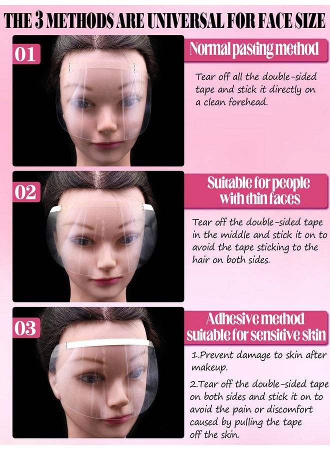 EBANKU EBANKU 200 PCS Shower Face Eye Shields, Clear Eyebrow Shower Visor Protector, Shower Goggles Face Cover Bath Visor for Adults Eyes Surgery Aftercare and Salon Supplies Eyelash Extensions - Image 3