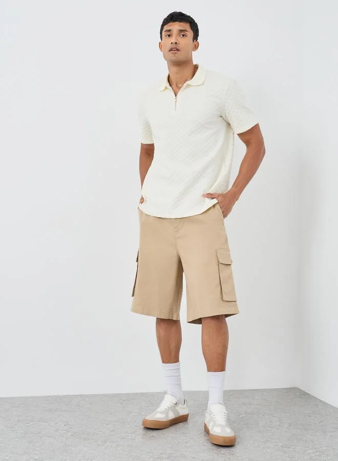 ستايلي Styli Regular Fit Cargo Pockets Shorts
