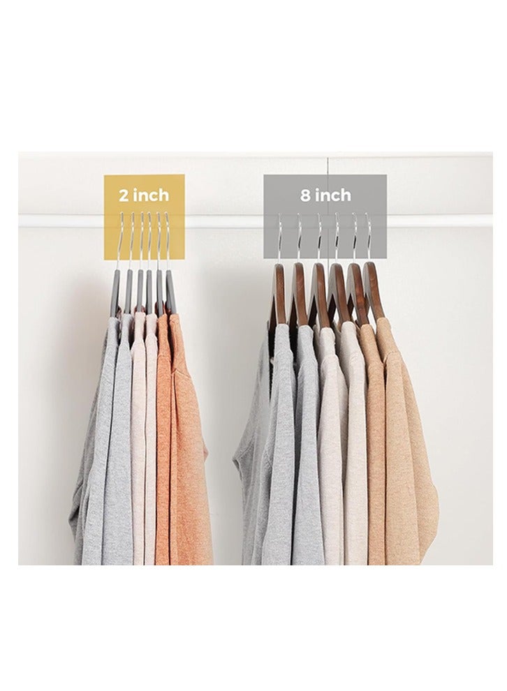 50 Gray Non-Slip Flocking Hangers, Sturdy Hangers, Heavy-Duty Hangers, Durable Ultra-Thin, Saving Closet Space  - Image 2