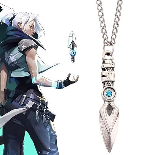 retsamradassaT Game Valorant Jett Blade Storm Dagger Pendant Charm Necklace, Standard - Image 2