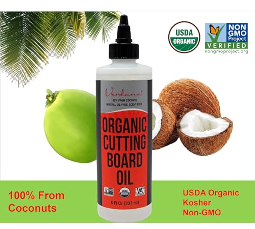 Verdana Food Grade Cutting Board Oil Organic CoconutDerived Food Safe Mineral Oil Alternative for Butcher Block Bamboo Wooden Utensils Kosher NonGMO 8 fl oz - Image 5