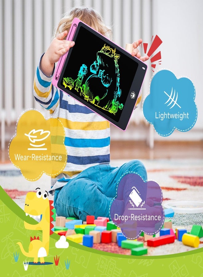 سانلو 26 لوحة كتابة LCD، لوحة رسم 8.5 بوصة للأطفال، لوحة رسم قابلة للمسح للأطفال، لوحة كتابة ورسم إلكترونية للأطفال والكبار للتعلم والتعليم، (أزرق + وردي + أسود + أبيض) - Image 4