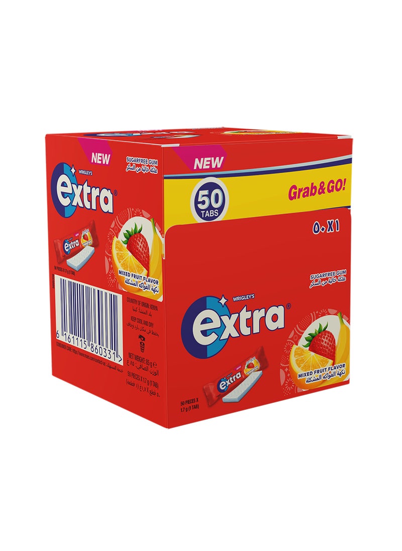 Extra Go Tab Mixed Fruit Chewing Gum - Image 1