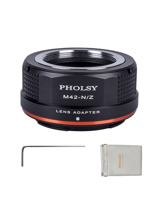 M42 to Z Mount Adapter Compatible with M42 42mm Screw Mount Lens to Nikon Z Mount Camera Body Compatible with Nikon Z fc, Z30, Z9, Z8, Z6, Z7, Z5, Z50, Z6II, Z7II, M42 to Nikon Z