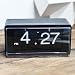 BHning Retro Style Flip ClockAuto Page Turning Transparent Cover Digital Flip Desk Clock Classic Mechanical Battery Operated Digital DisplayHome and Office DecorationsNo Battery Included Black - Image 2