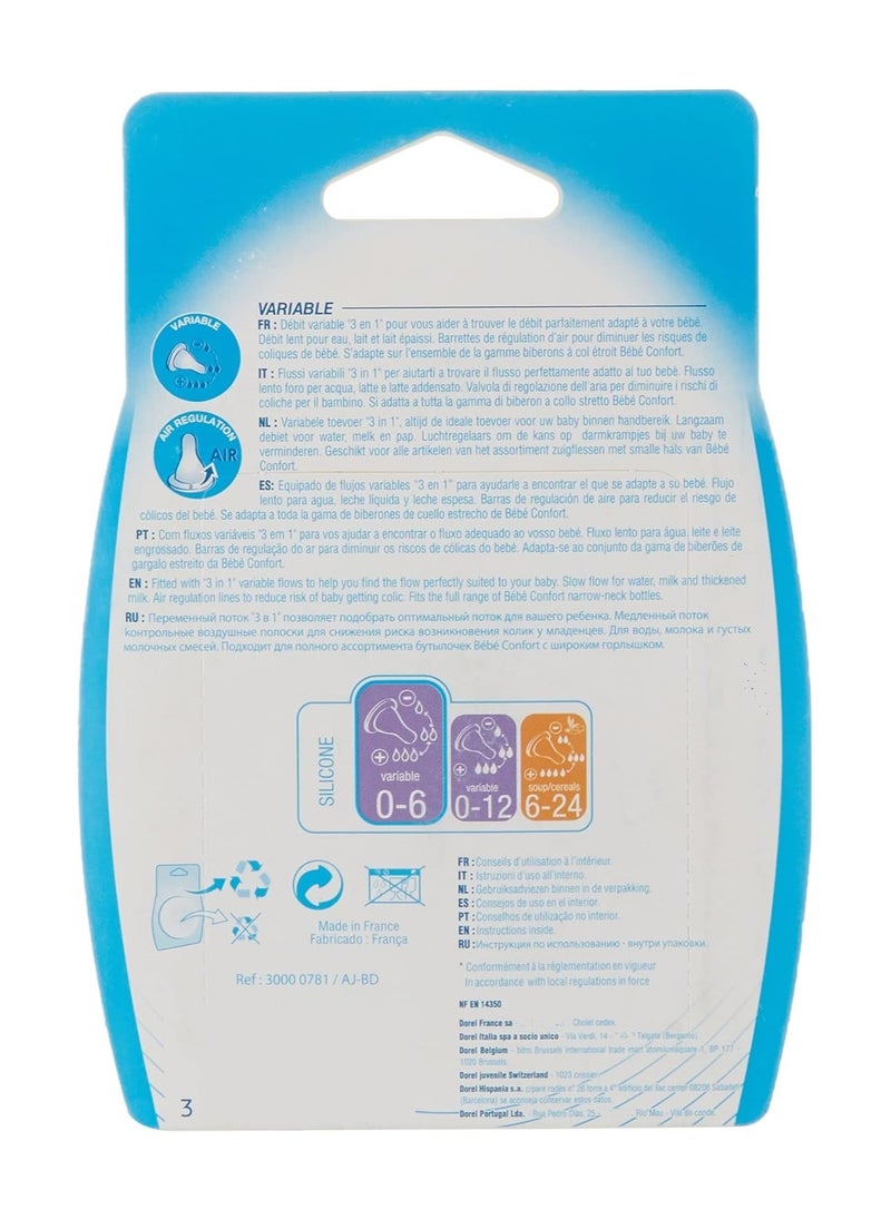 Maternity Wide Base Teat Silicone 0-6M