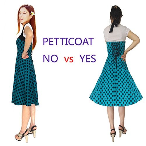 Shimaly Women's 50s Vintage Rockabilly Petticoat 26" White Underskirt (2XL-3XL,White) - Image 4