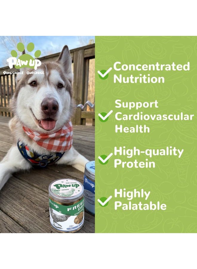 PAWUP Freeze Dried Chicken Heart Pet Treats, High Protein Freeze-Dried Pet Food for Dogs, Cats, Fresh Ingredient, 3.2 oz, Rawhide Free, Gluten&Grain Free - Image 3