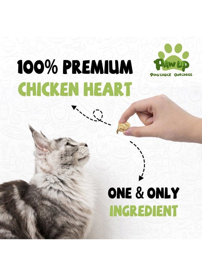 PAWUP Freeze Dried Chicken Heart Pet Treats, High Protein Freeze-Dried Pet Food for Dogs, Cats, Fresh Ingredient, 3.2 oz, Rawhide Free, Gluten&Grain Free - Image 2