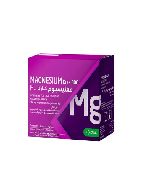 Magnesium krka 300 mg 20 Orange Lemon Sachets