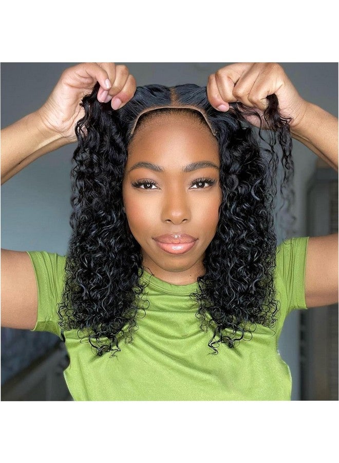 Ailwelia Deep Wave Bob Wig Human Hair 200% Density 5X5 Hd Lace Closure Wigs Human Hair Bob Wigs For Black Women Human Hair Wear And Go Glueless Wigs Curly Bob Wig Human Hair Wig Deep Wave Wig 14 Inch - Image 1
