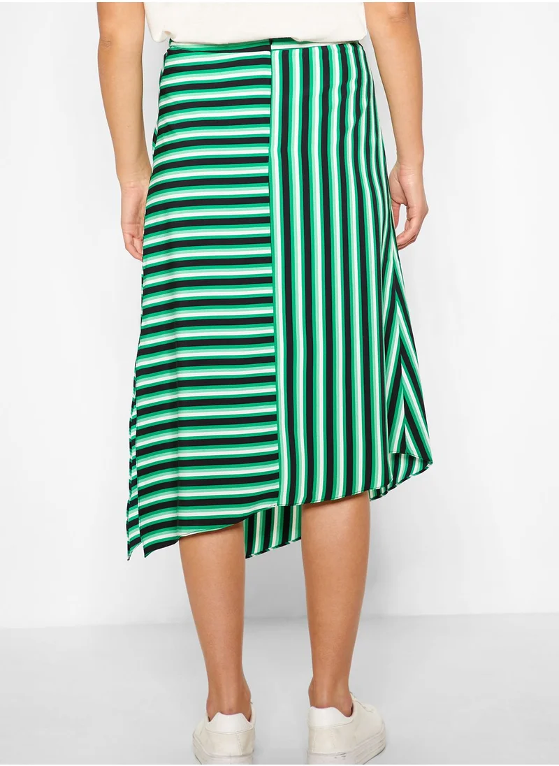 Miss Selfridge Striped Midi Skirt