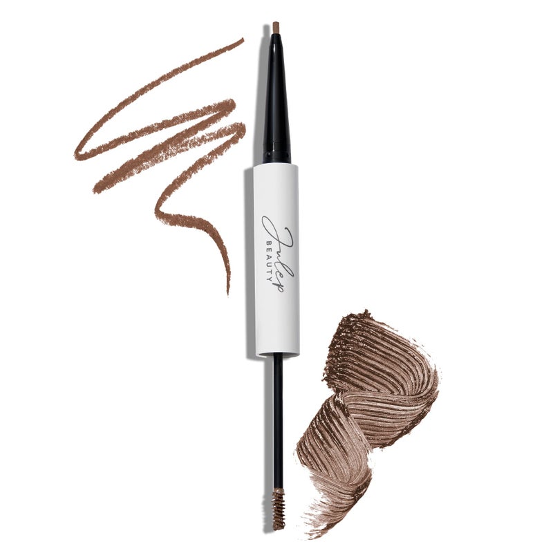 Julep Julep Brow 101 Sculpting Pencil  Tinted Brow Gel Set  DualEnded Eyebrow Tool with Brush and Precision Tip  LongLasting Waterproof Formula for Perfectly Defined and Tinted Brows Medium Brown