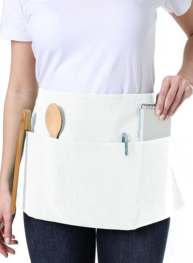 Short Half Chef Waiter Apron with Multiple Pockets - Image 2