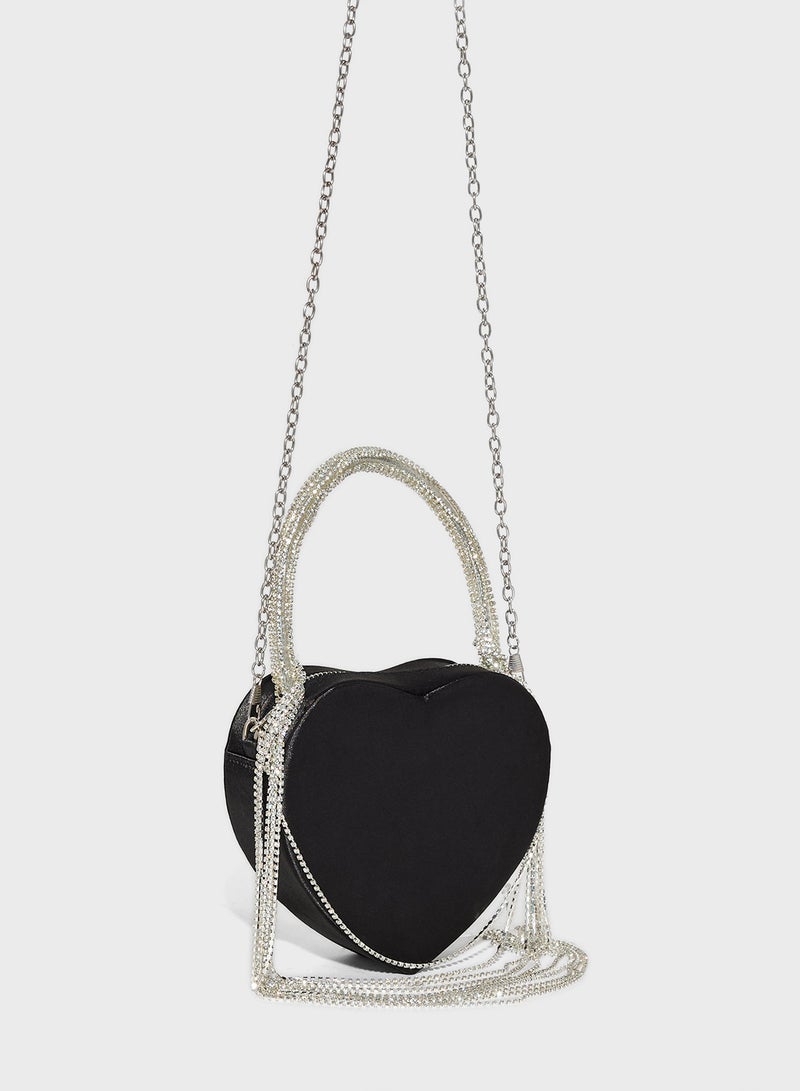 Ginger Heart Diamante Clutch Bag  - Image 4