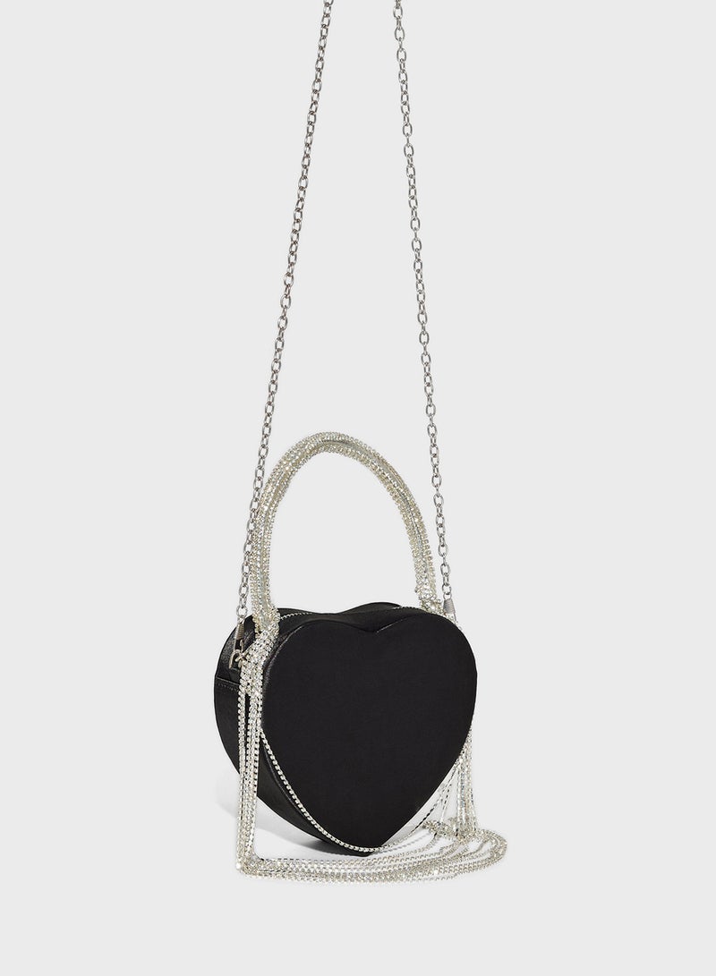Ginger Heart Diamante Clutch Bag  - Image 3