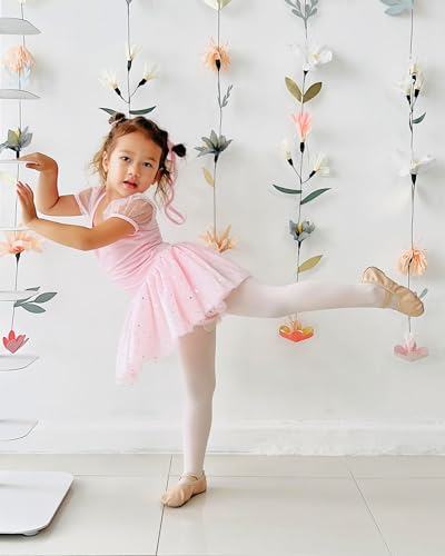 Stelle أحذية باليه ستيل للبنات أحذية باليه للأطفال الصغار أحذية رقص جلدية ناعمة للأطفال الصغار/الأطفال الصغار/الأطفال الكبار (وردي باليه، 13ML) - Image 2