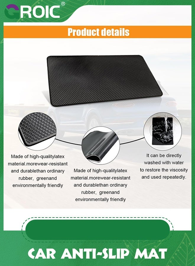 GROIC Grid Car Dashboard Anti-Slip Mat, Universal Car Dash Sticky Rubber Mat, Multifunctional Non-Slip Adhesive Pad Auto Dash Gripping Mat for Cell Phones, Keys, Coins, Sunglasses - Image 5