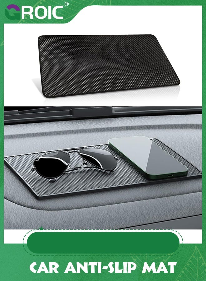 GROIC Grid Car Dashboard Anti-Slip Mat, Universal Car Dash Sticky Rubber Mat, Multifunctional Non-Slip Adhesive Pad Auto Dash Gripping Mat for Cell Phones, Keys, Coins, Sunglasses - Image 1
