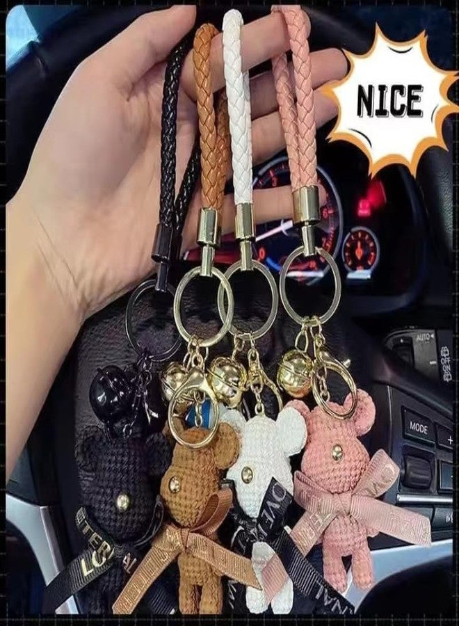 Tarini Coffee Brown Bear Keychain - Cute Kawaii Animal Pendant Key Ring, Exquisite Backpack Hanging Decoration, Retro Style Gift for Friends Family Teens - Image 5