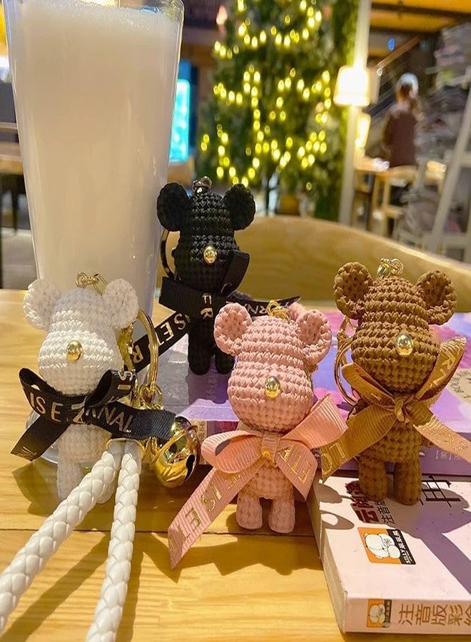 Tarini Coffee Brown Bear Keychain - Cute Kawaii Animal Pendant Key Ring, Exquisite Backpack Hanging Decoration, Retro Style Gift for Friends Family Teens - Image 4