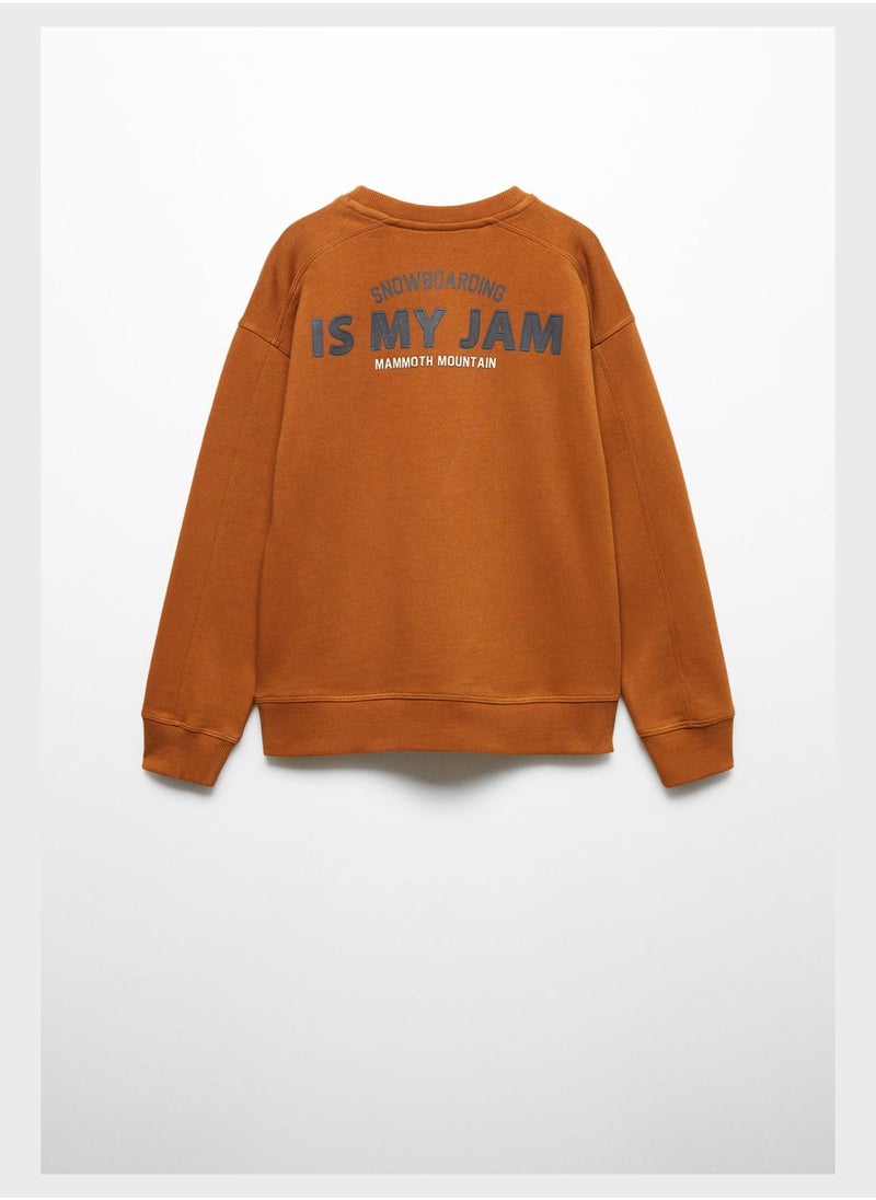 MANGO - Kids Embroidered Sweatshirt - Image 1